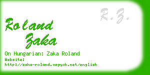 roland zaka business card